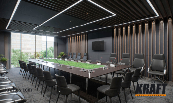 Biuro "phyto" z listwą kubiczną na suficie i ścianach (+6 zdjęć)