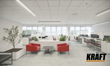 How to create a stylish office design and save on lighting? (+7 photo)