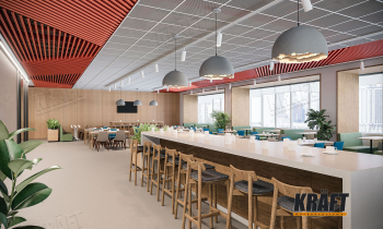 Examples of Design Solutions with Color Combinations in Metal Suspended Ceilings (+26 Photos)